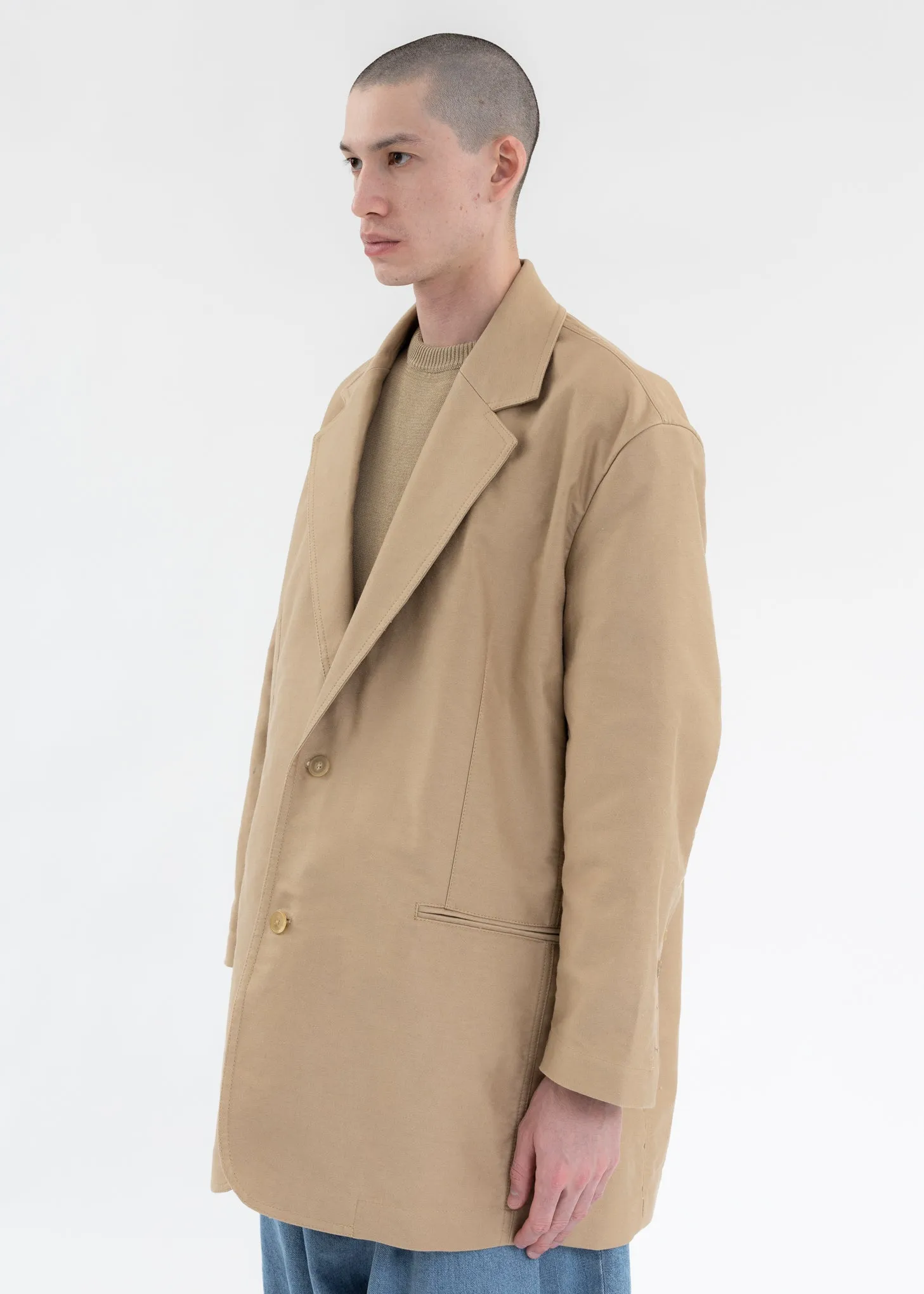 SAND BEIGE SINGLE BREASTED JACKET