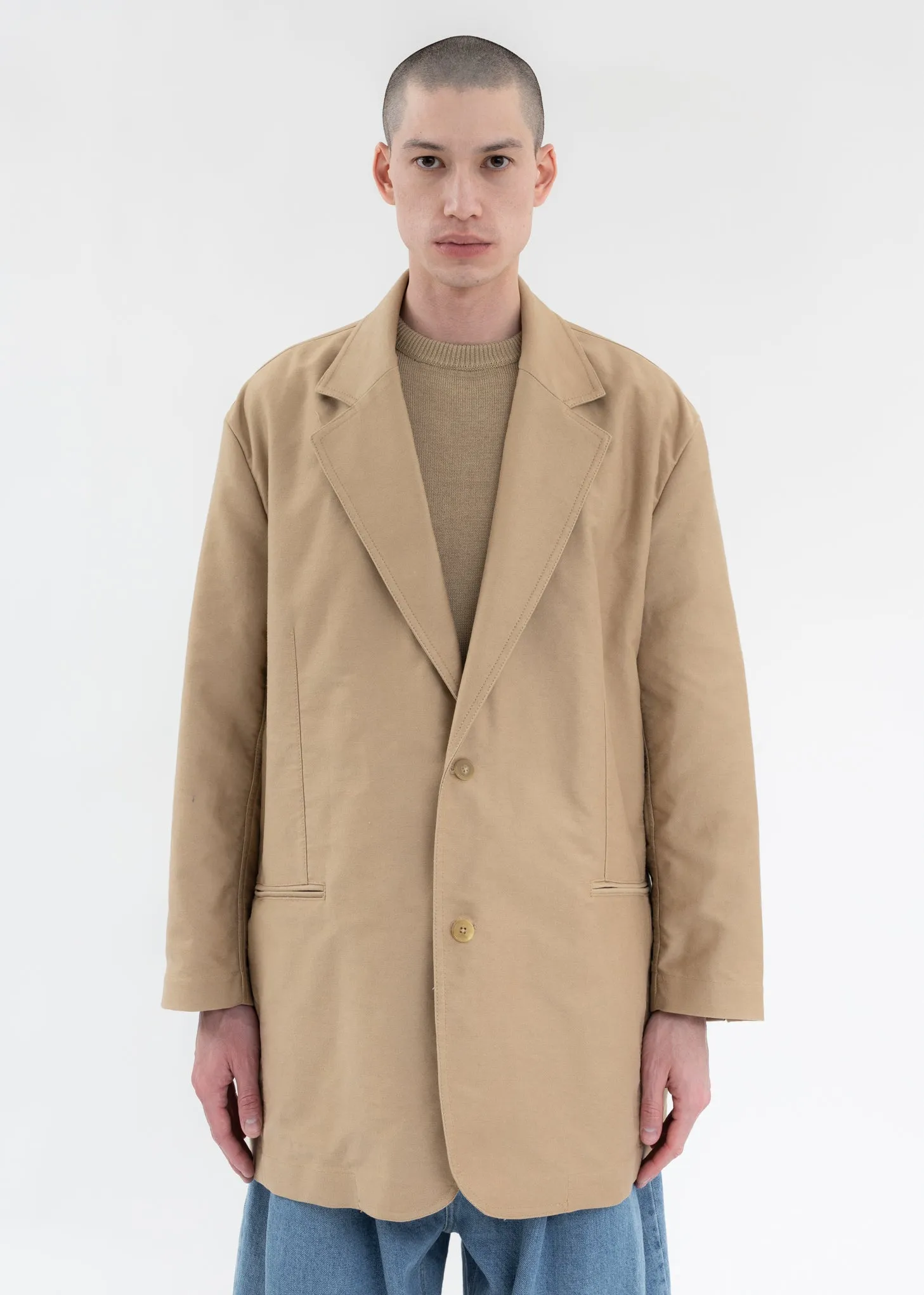 SAND BEIGE SINGLE BREASTED JACKET
