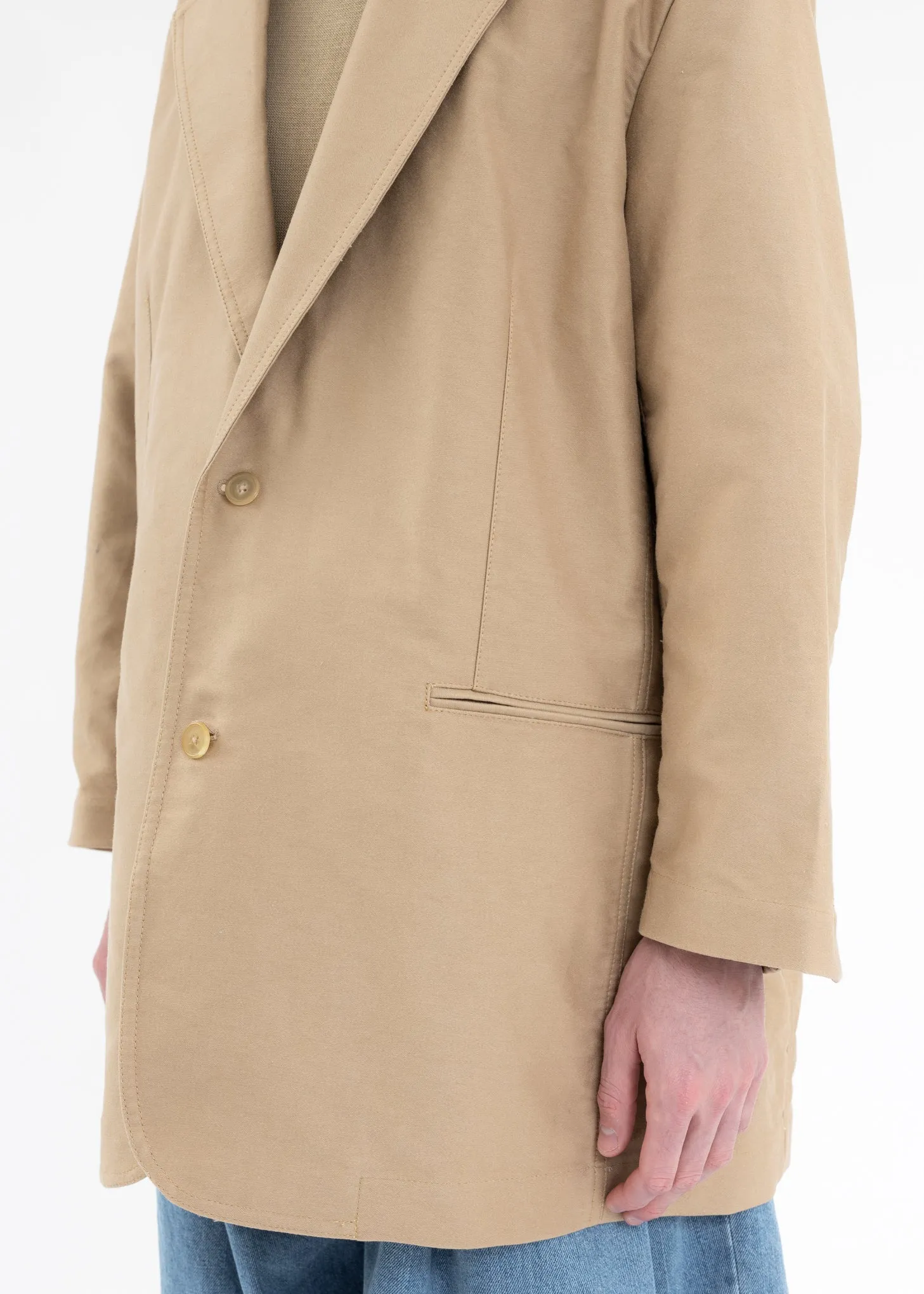SAND BEIGE SINGLE BREASTED JACKET