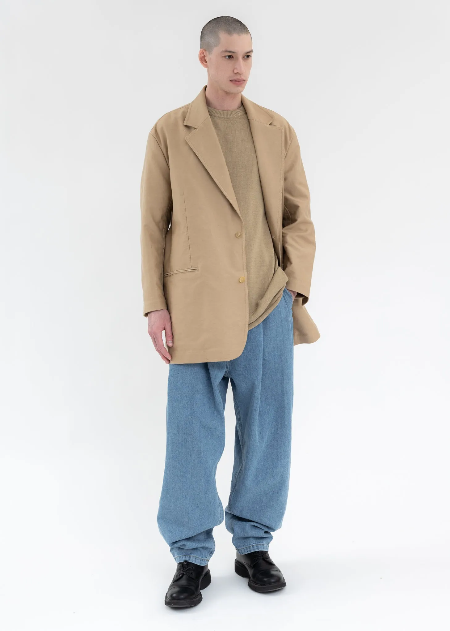 SAND BEIGE SINGLE BREASTED JACKET