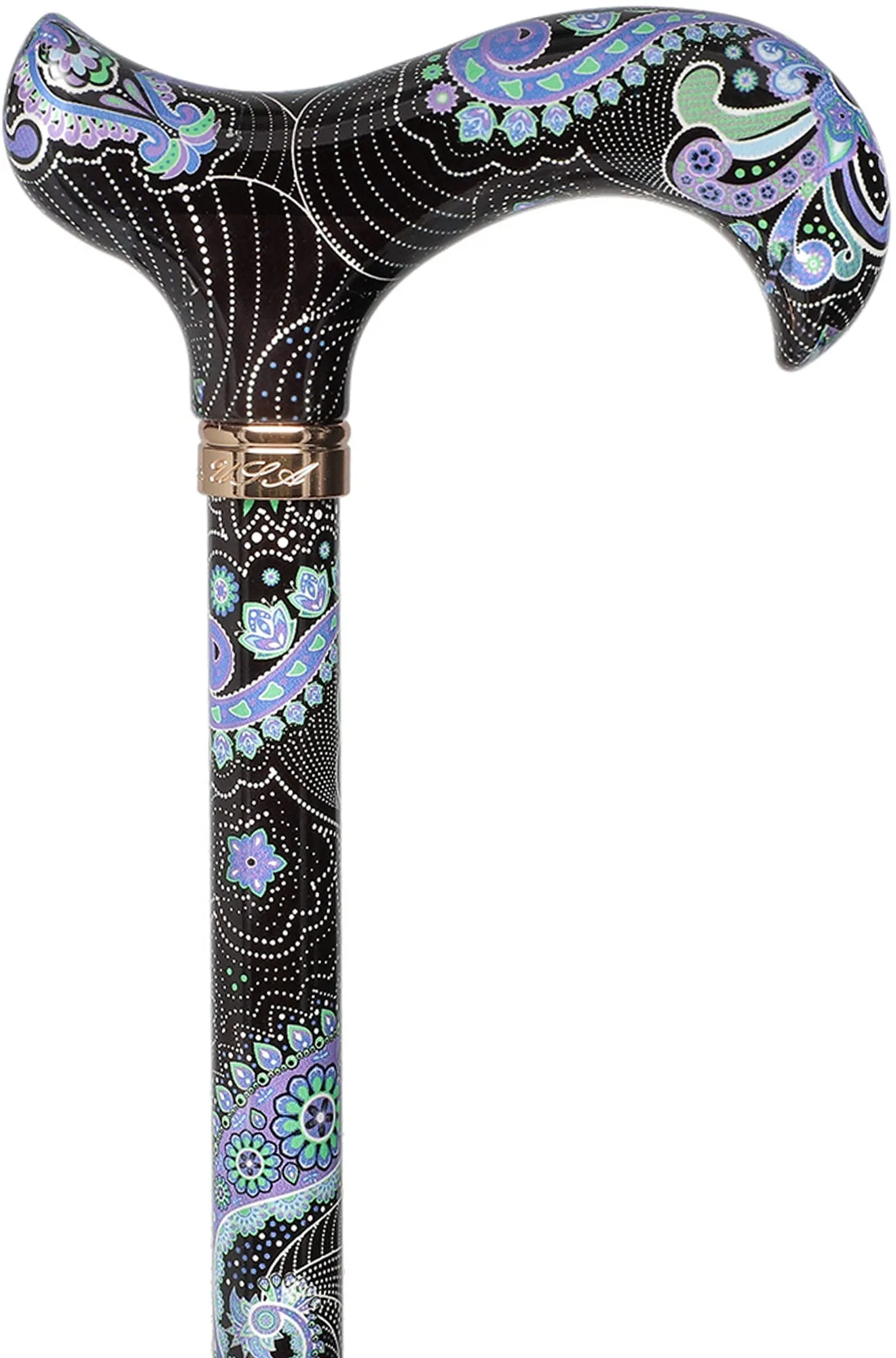 Scratch and Dent Purple Majesty: Designer Adjustable Cane w/ Patterned Handle V3453