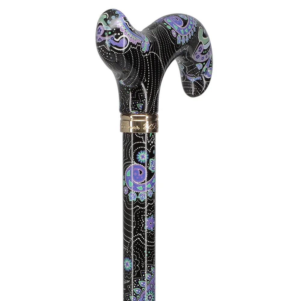 Scratch and Dent Purple Majesty: Designer Adjustable Cane w/ Patterned Handle V3453
