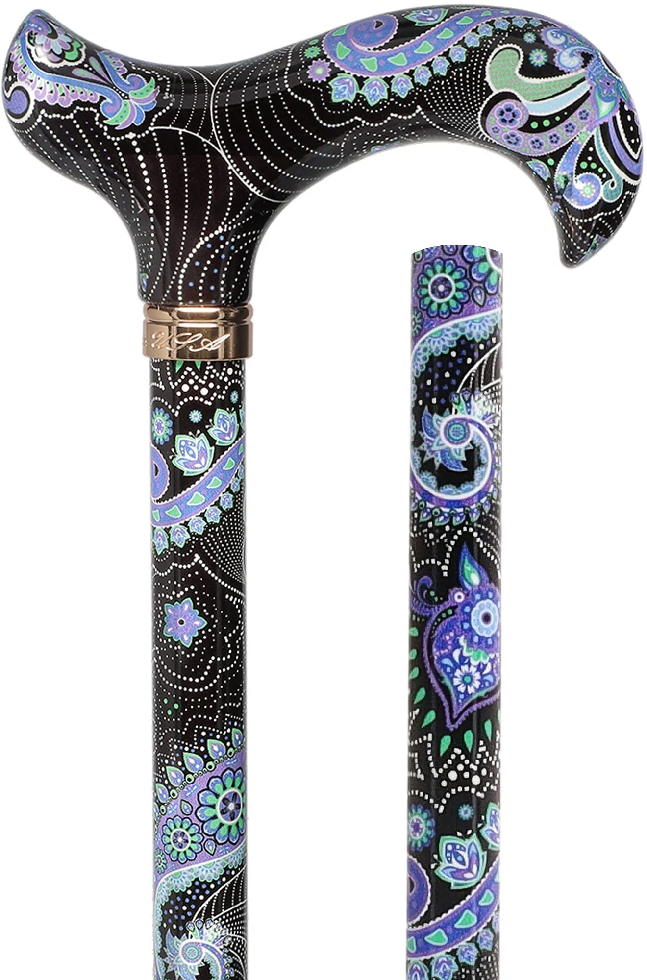Scratch and Dent Purple Majesty: Designer Adjustable Cane w/ Patterned Handle V3453