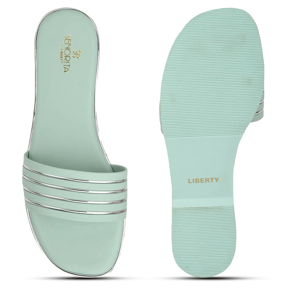 Senorita Casual S. Green Slides For Women PPU-2 By Liberty