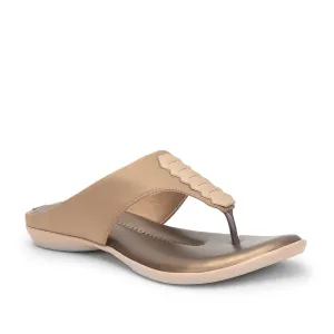 Senorita Formal Golden Flat Slipper For Women MK-201 By Liberty