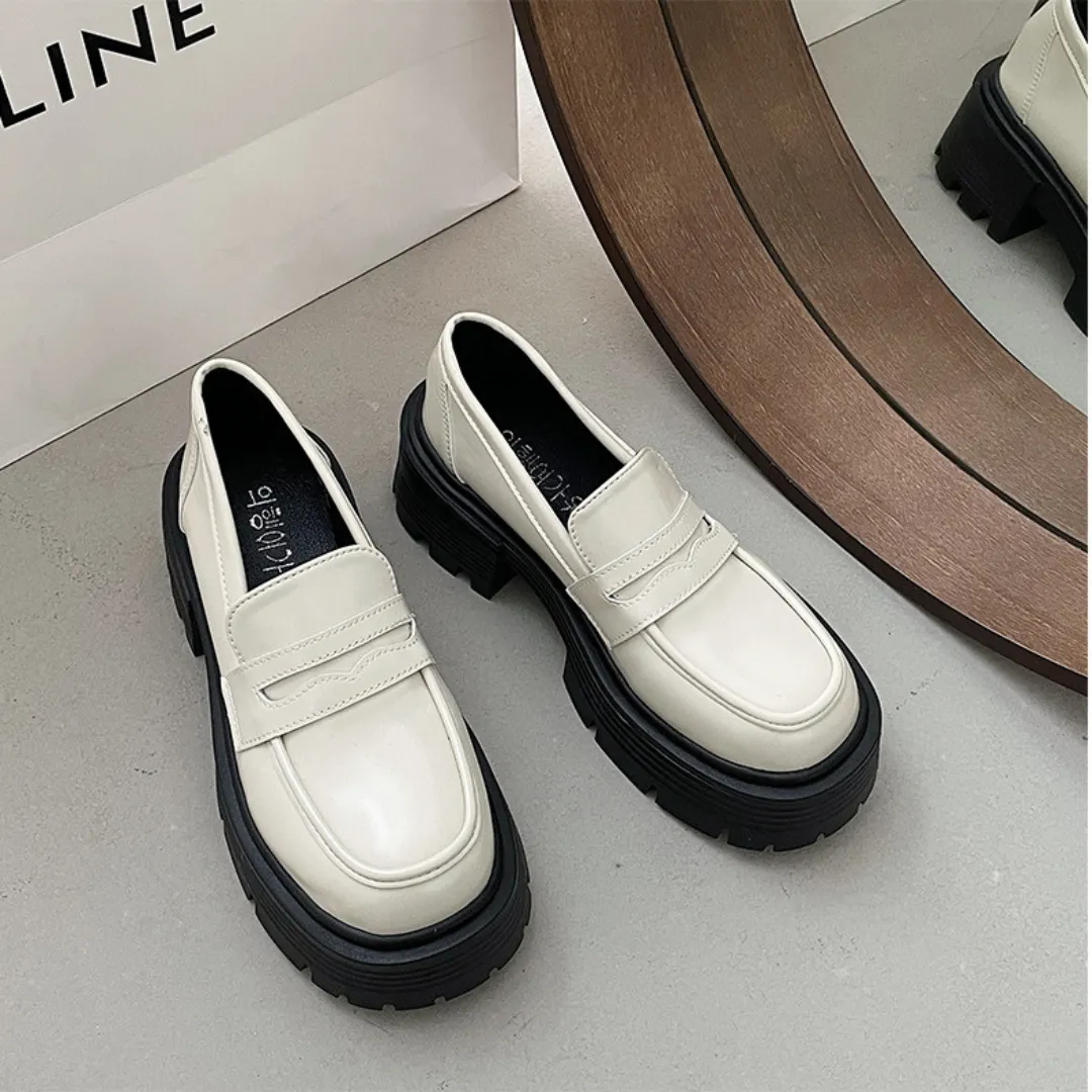 simple platform loafers lf2559