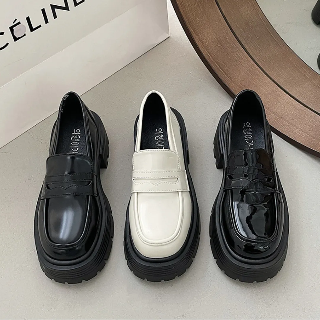 simple platform loafers lf2559