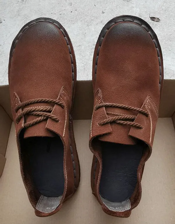 Soft Sole Comfortable Leather Flat Shoes for Men & Women 35-45