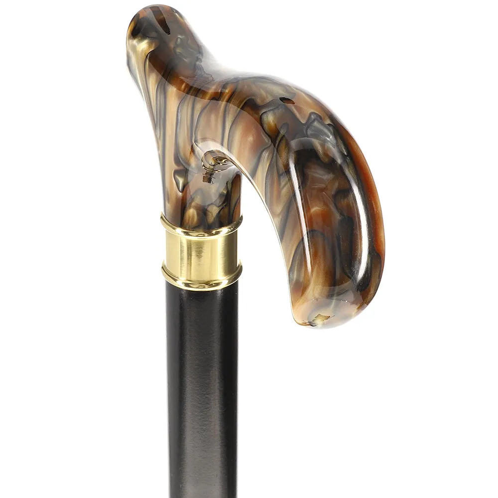 Super Strong Golden Sienna Derby: Extra Long Pearlescent Handle
