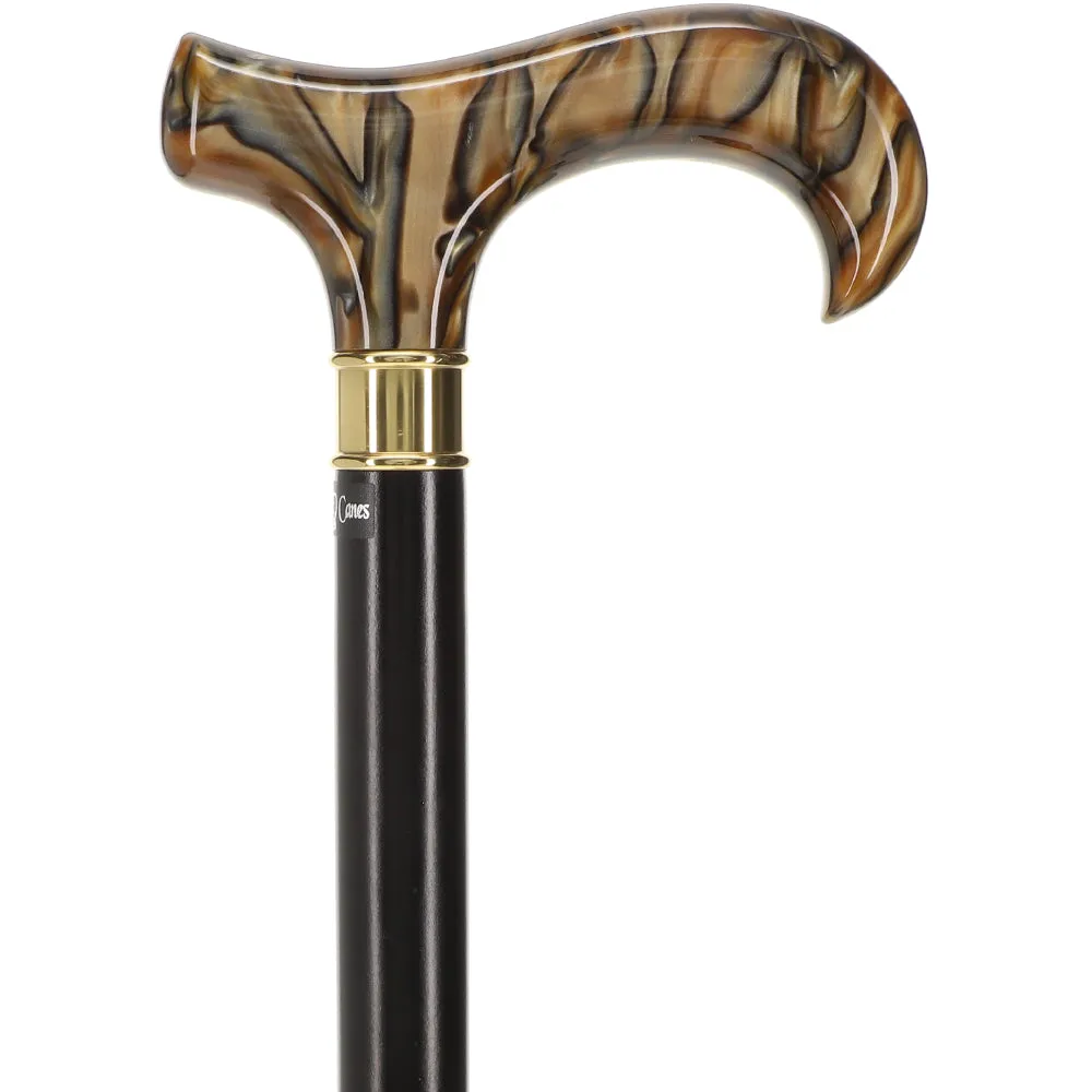 Super Strong Golden Sienna Derby: Extra Long Pearlescent Handle