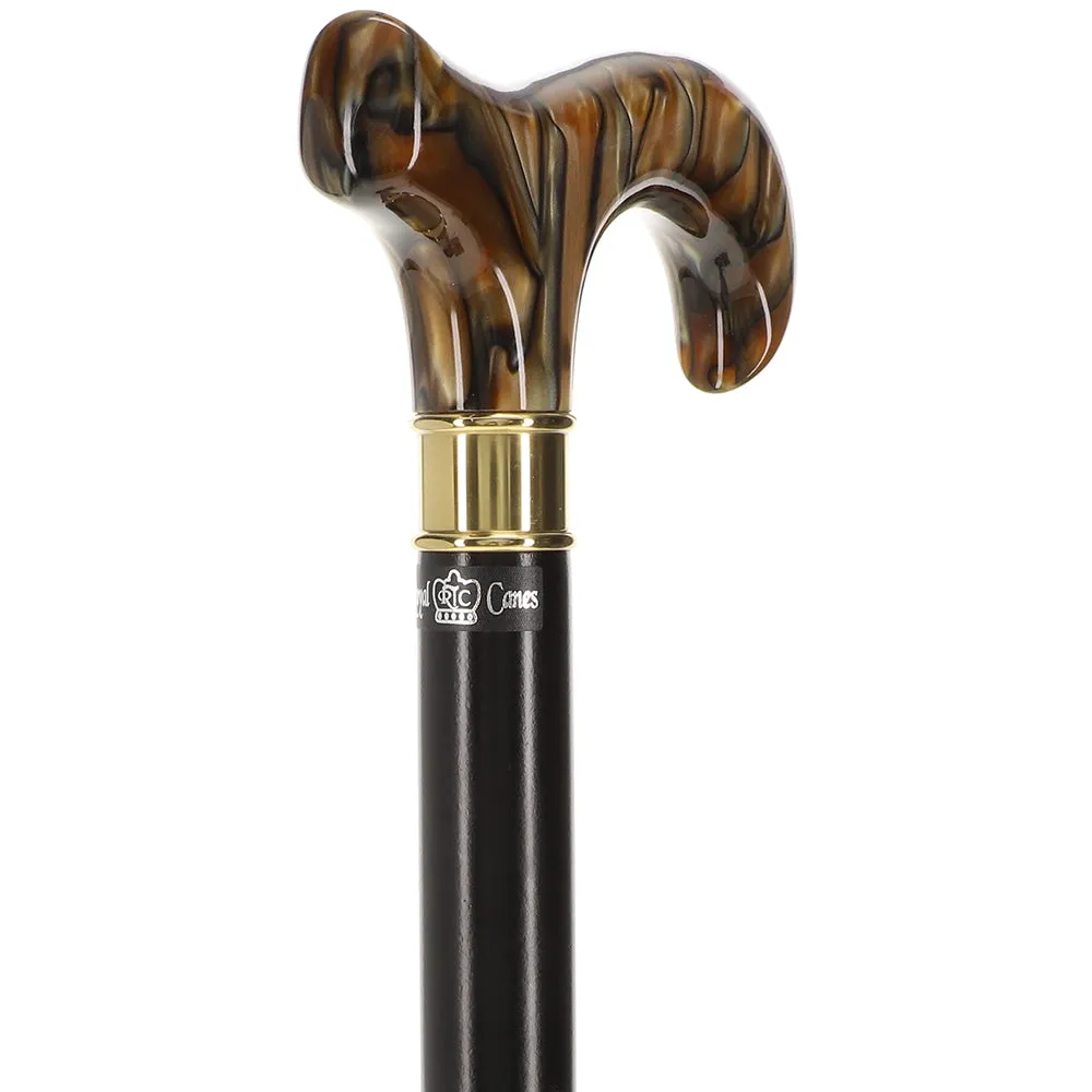 Super Strong Golden Sienna Derby: Extra Long Pearlescent Handle