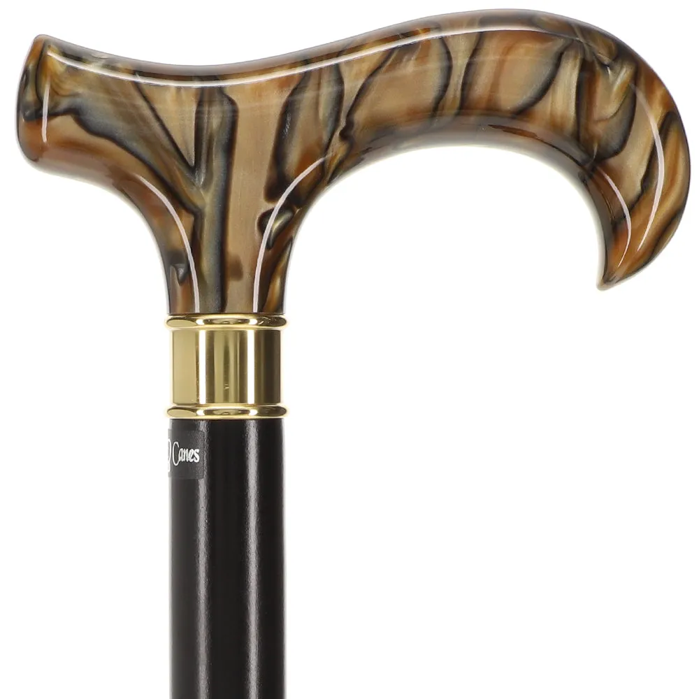 Super Strong Golden Sienna Derby: Extra Long Pearlescent Handle