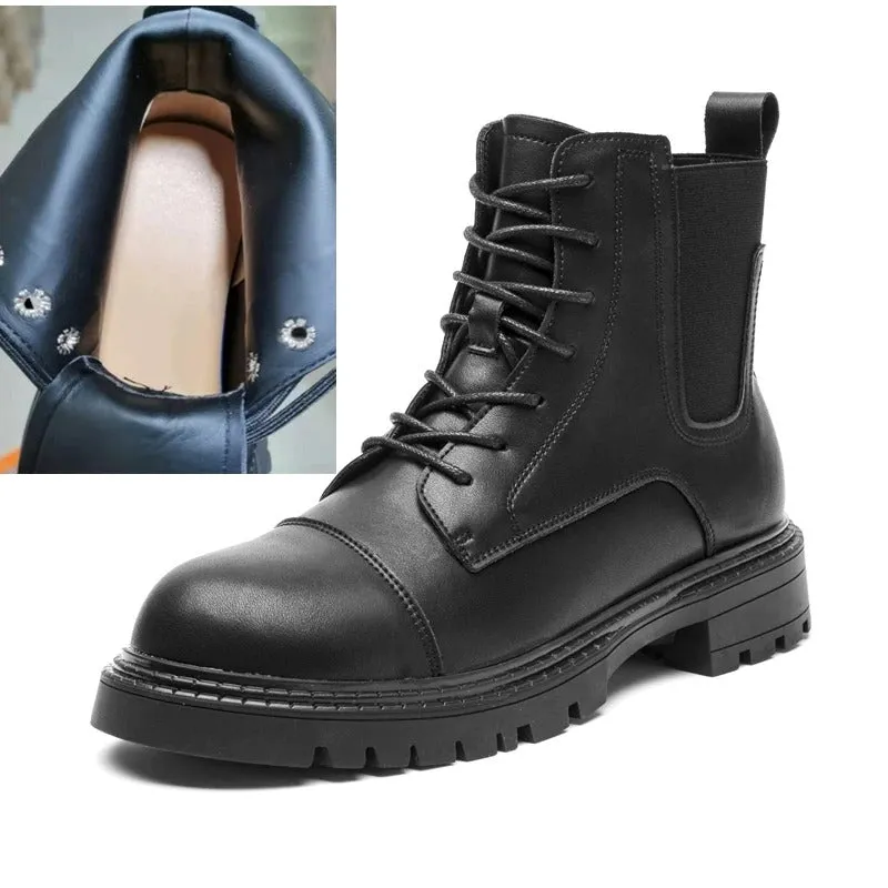 Trendy Combat Style Lace-up Thick-soled Boots for Women