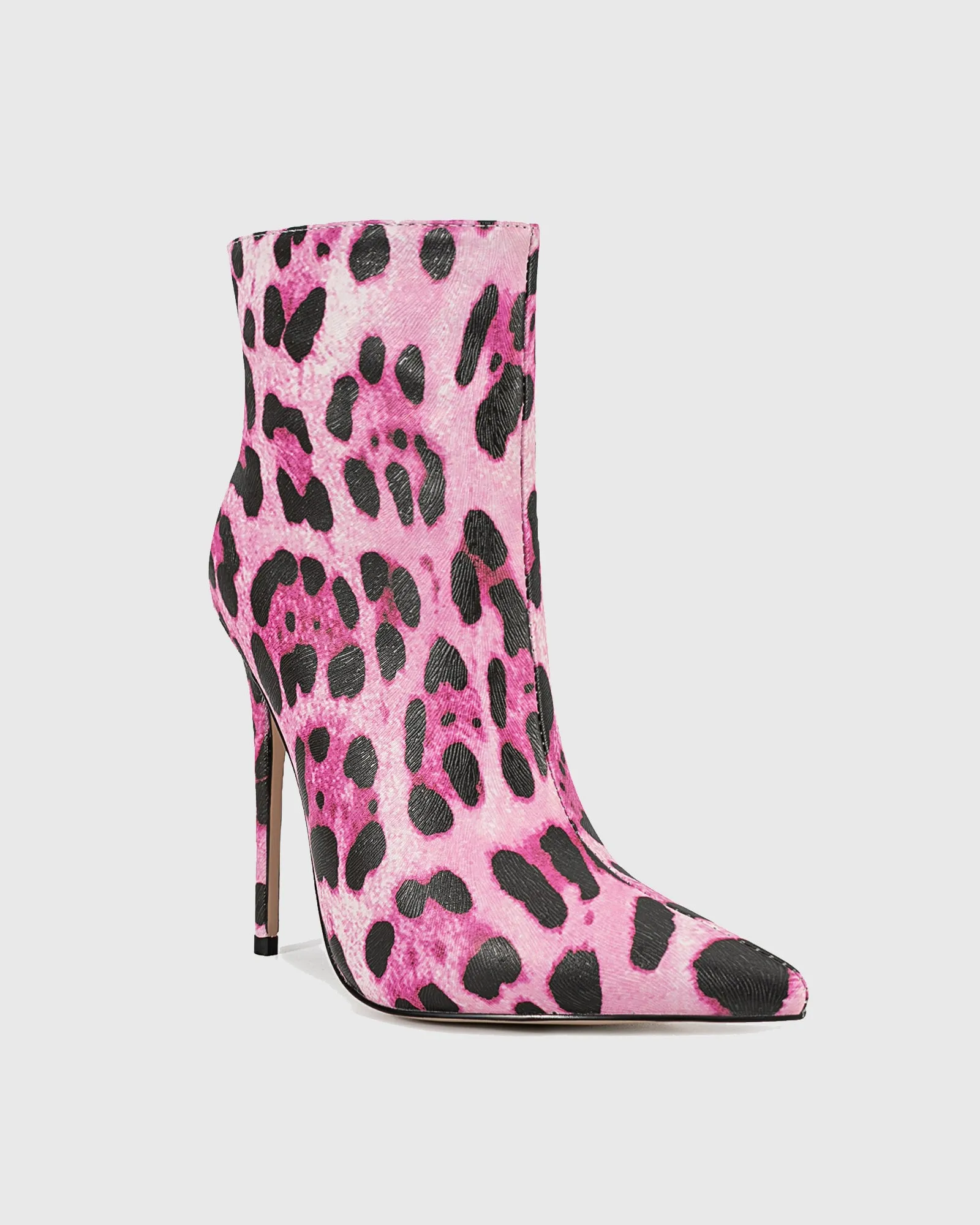 Varana Leopard Print Ankle Boots In Pink