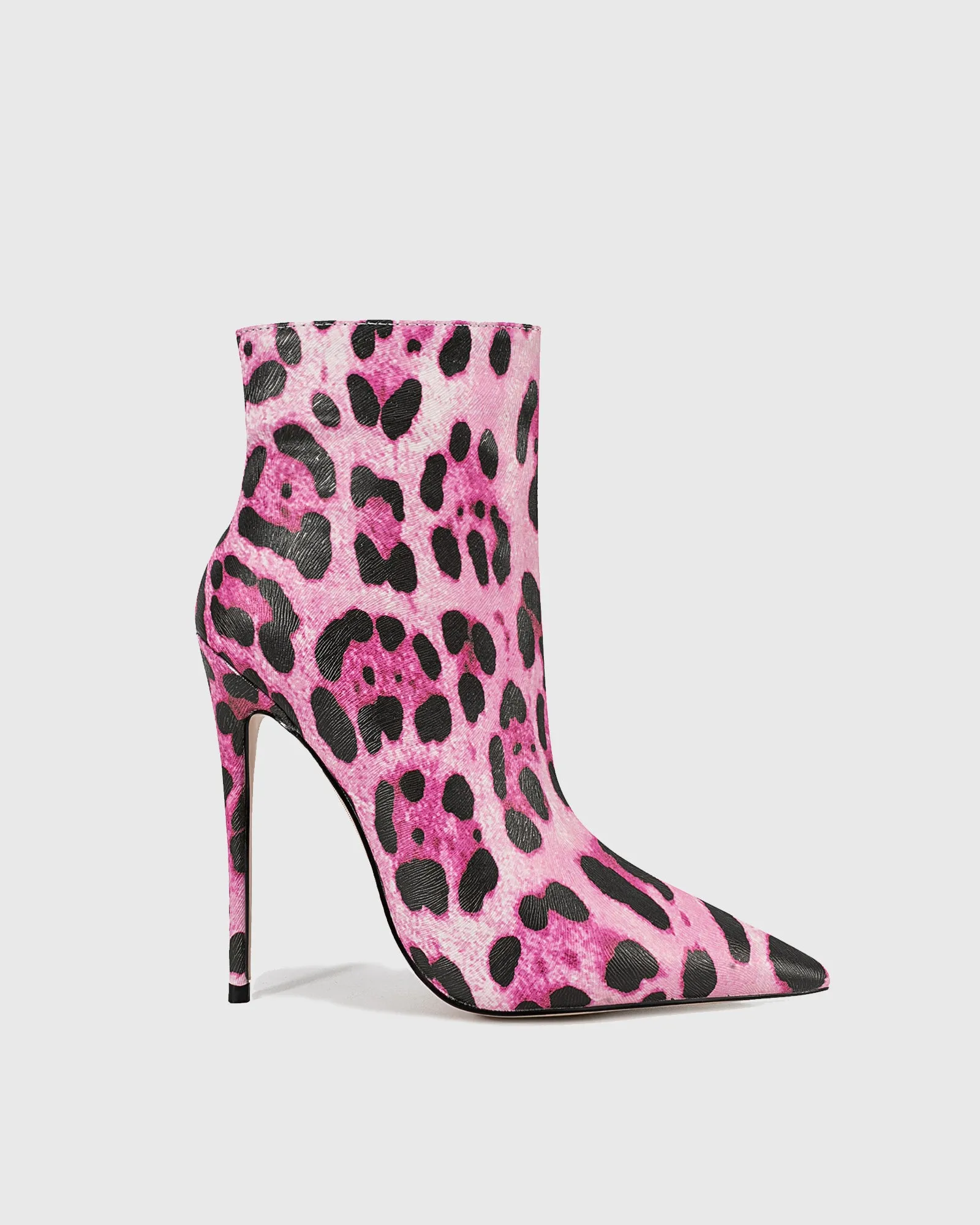 Varana Leopard Print Ankle Boots In Pink