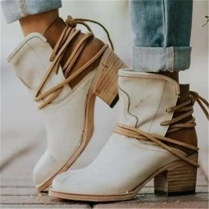 Wendy - Vintage Western Ankle Boots