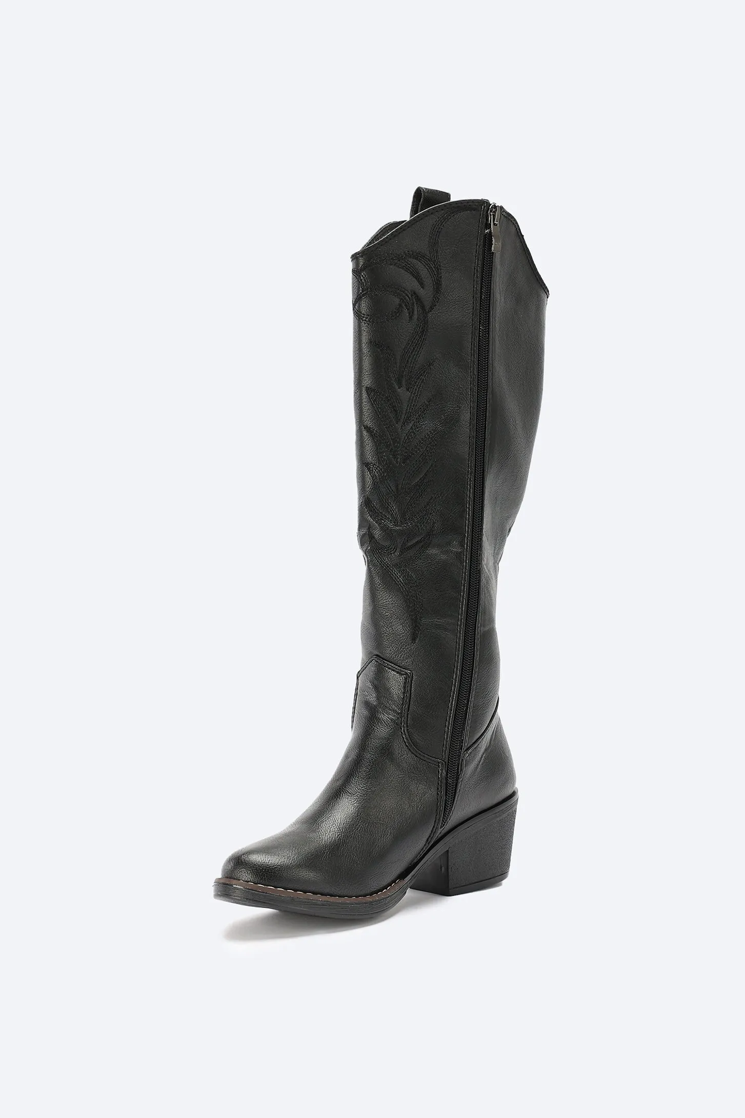 WESTERN COWBOY BOOTS - BLACK