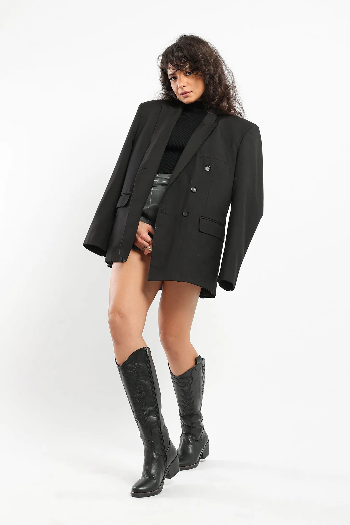 WESTERN COWBOY BOOTS - BLACK