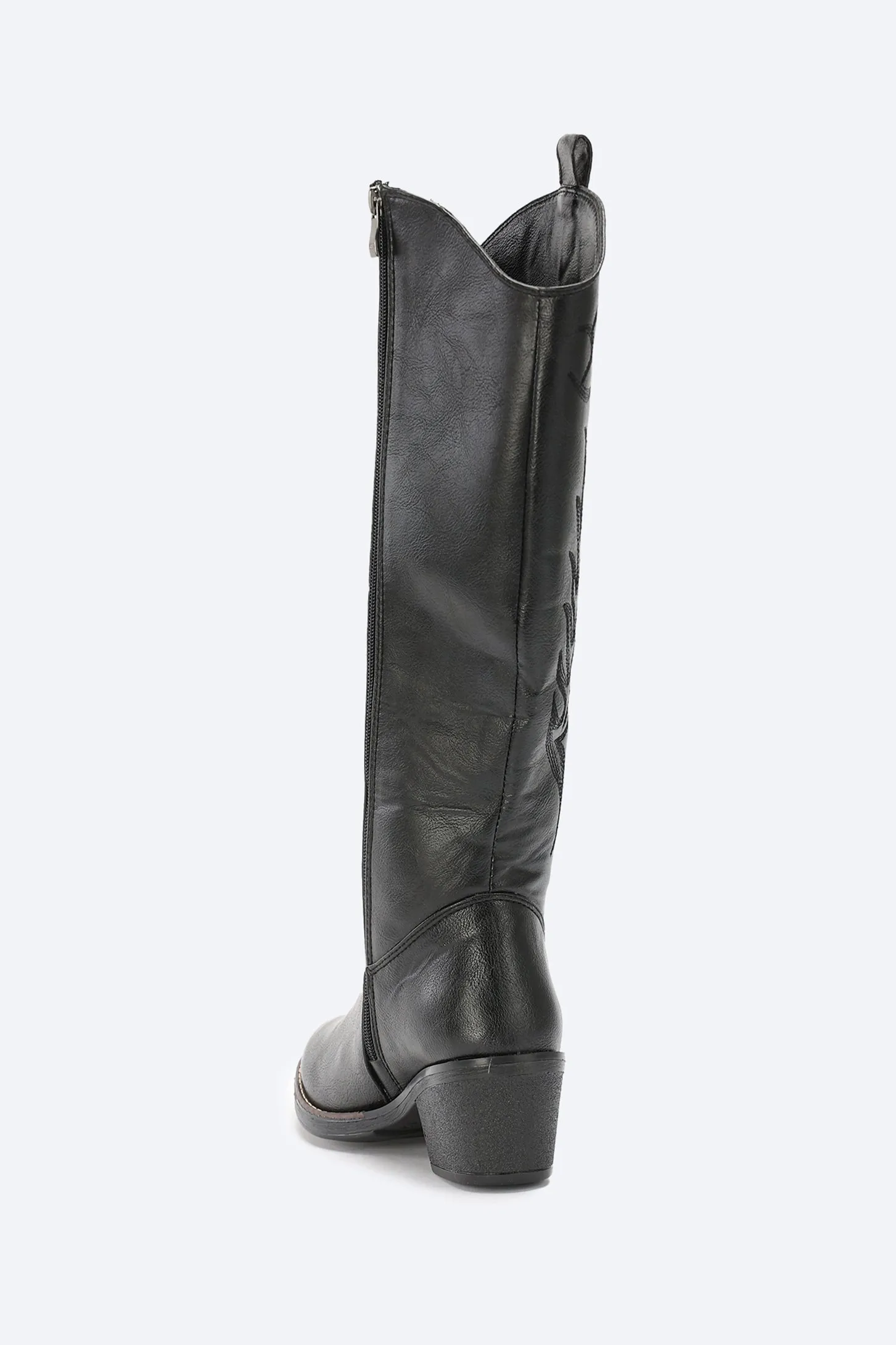 WESTERN COWBOY BOOTS - BLACK