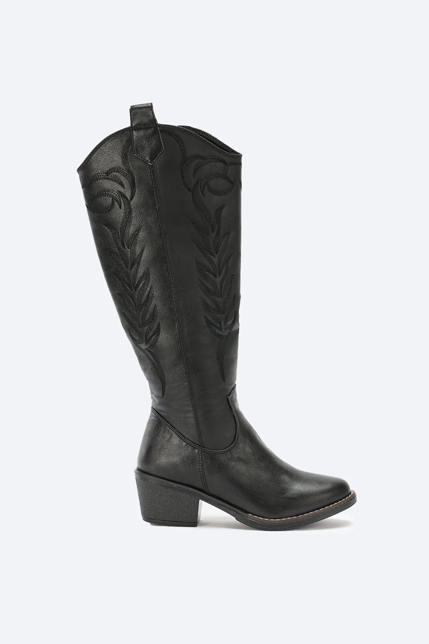 WESTERN COWBOY BOOTS - BLACK