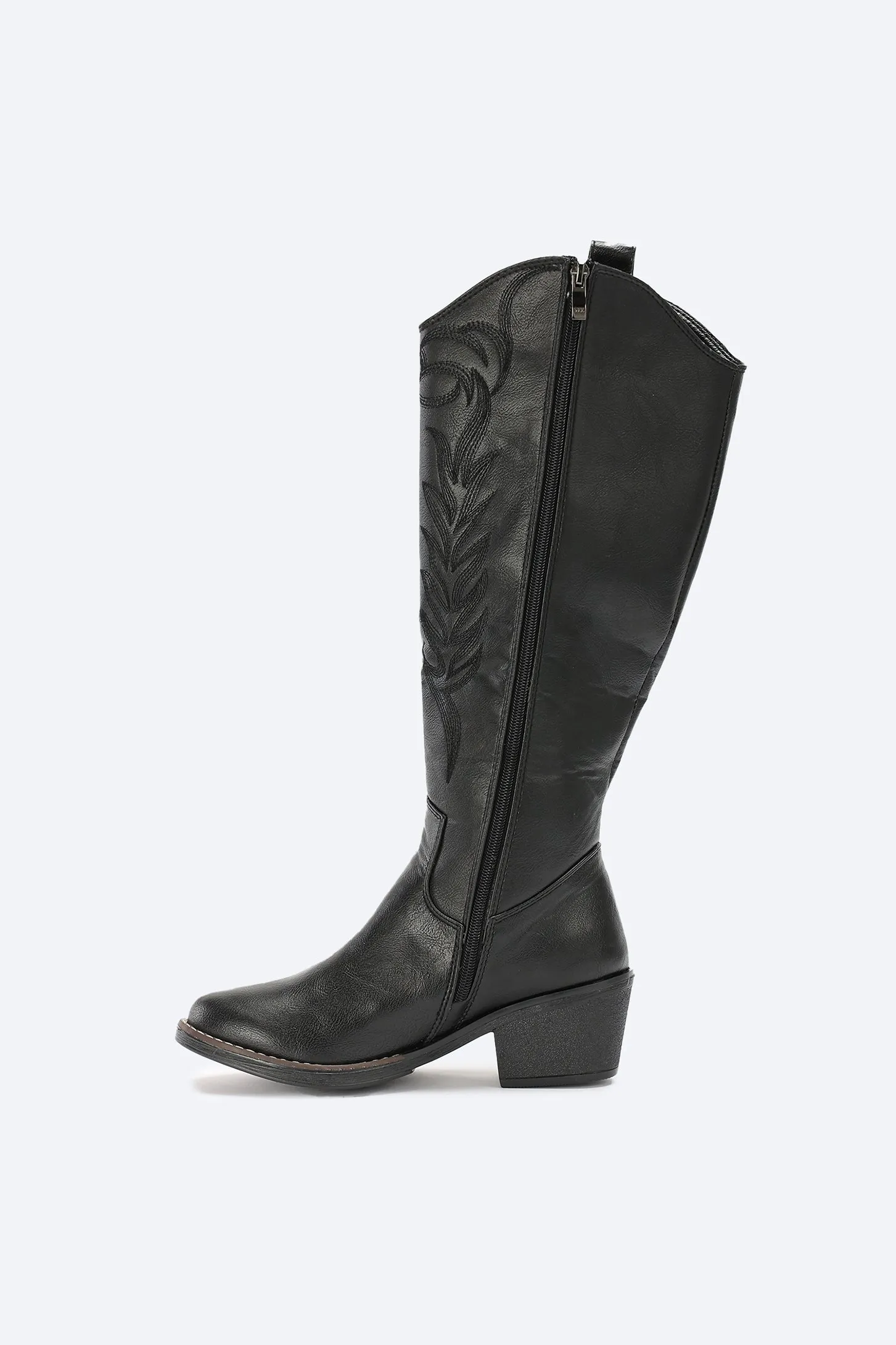 WESTERN COWBOY BOOTS - BLACK