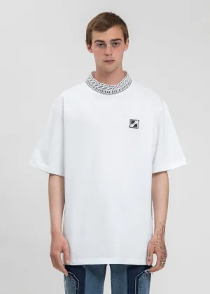 White High Neck Logo 1/2 T-Shirt