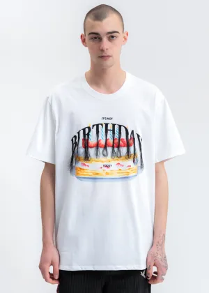 White Not Birthday Embroidery T-Shirt