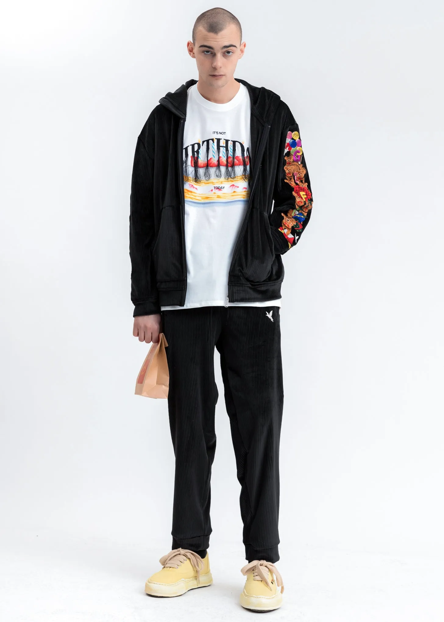 White Not Birthday Embroidery T-Shirt