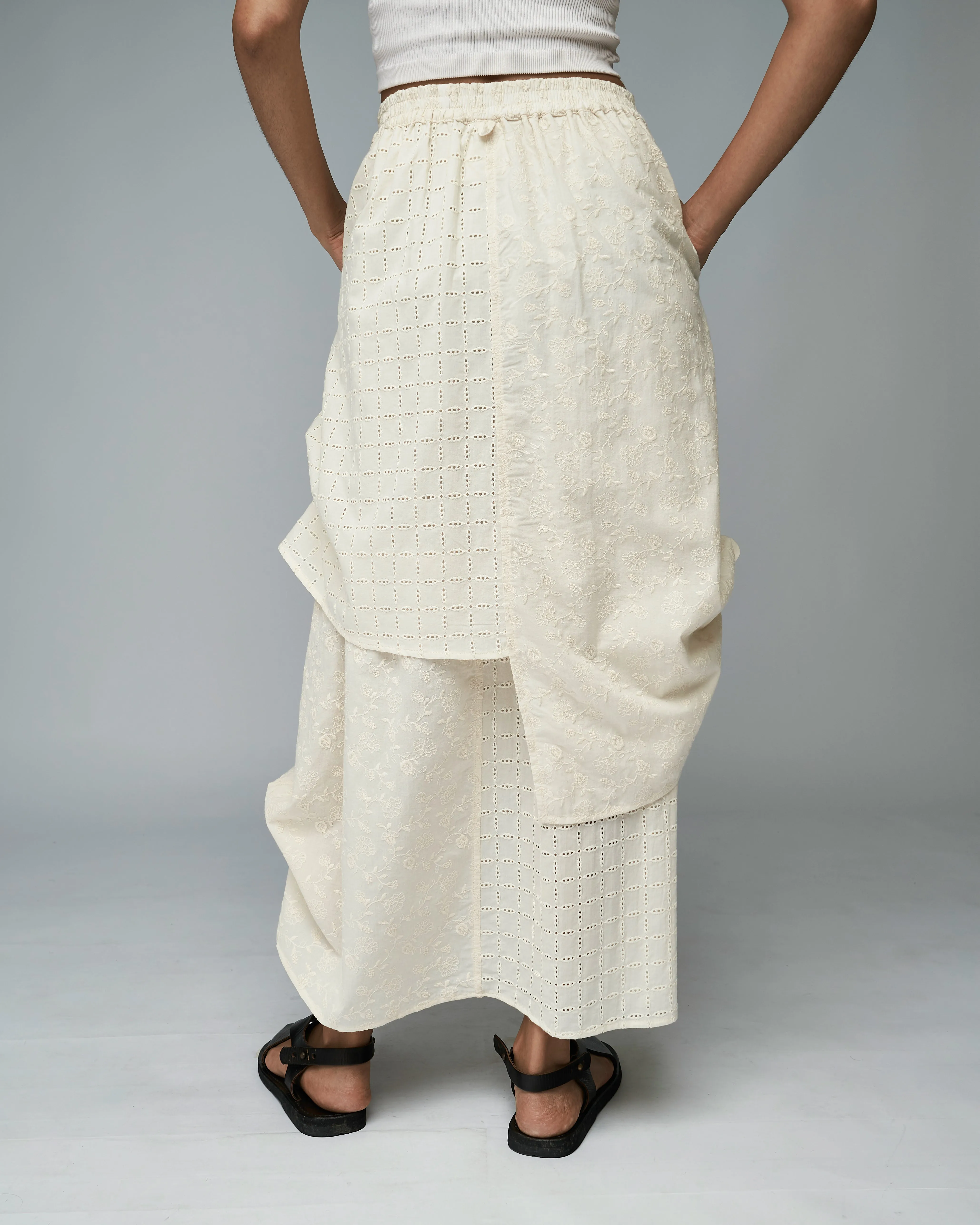 Women: The Layered Skirt (Floral Embroidery)