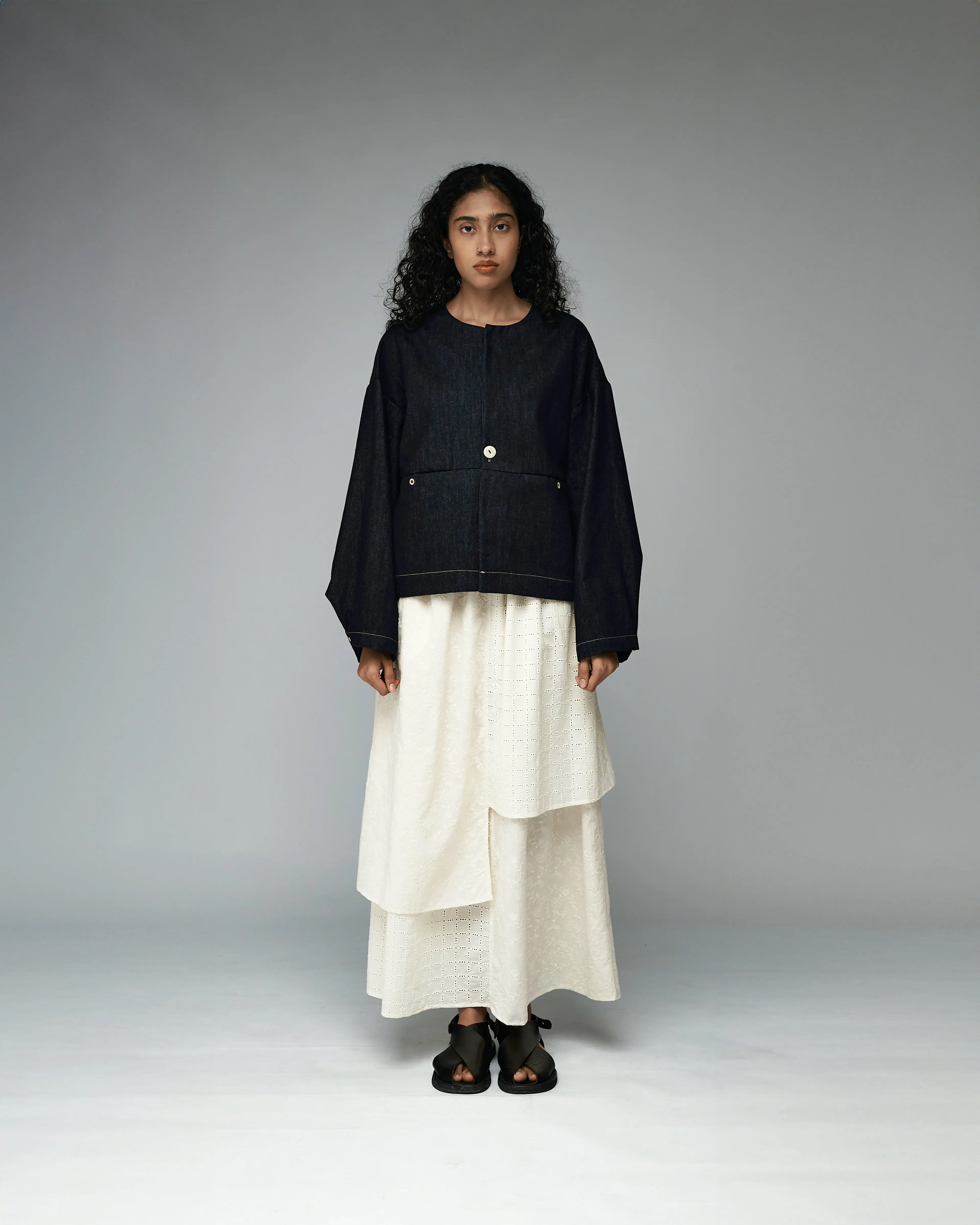 Women: The Layered Skirt (Floral Embroidery)