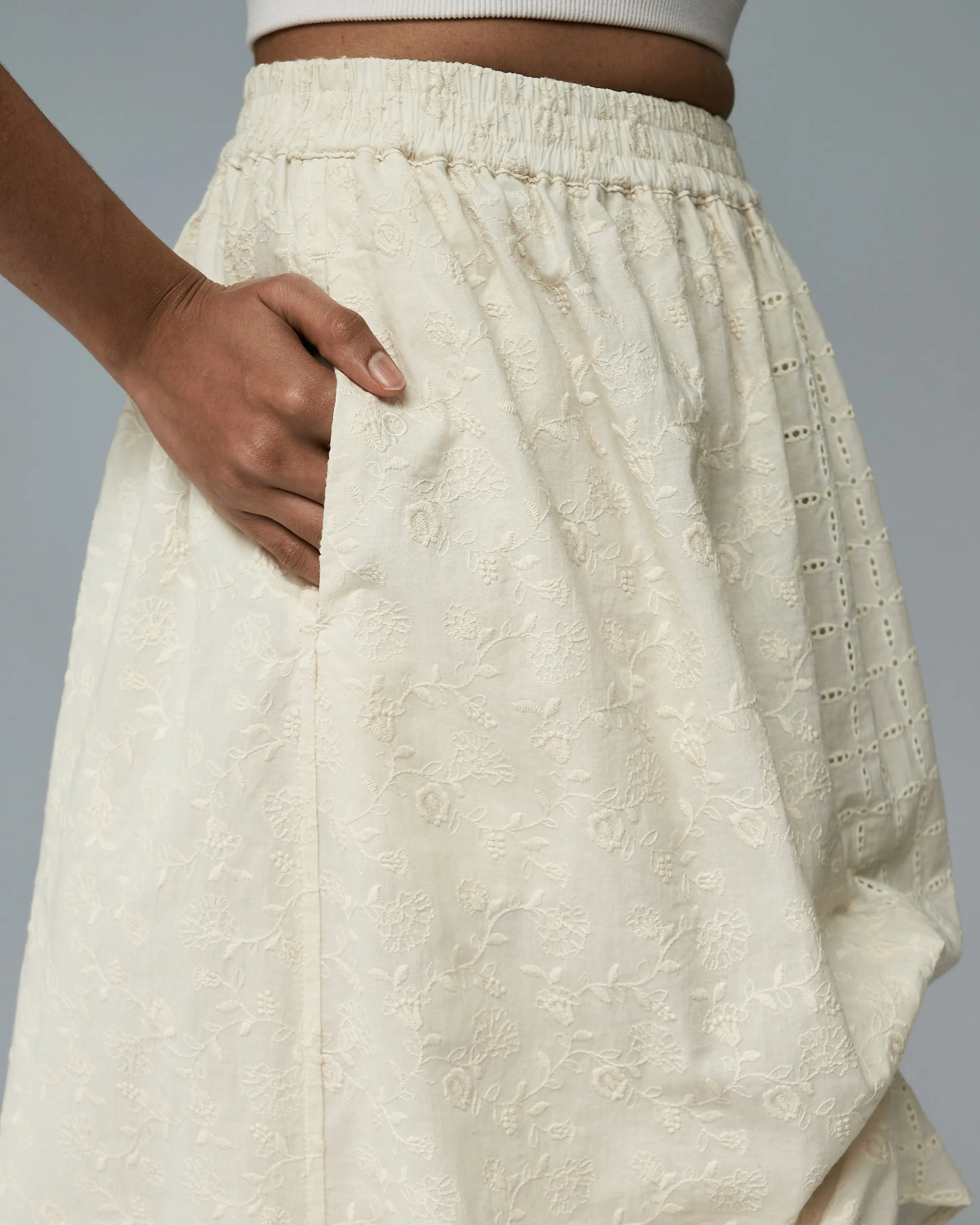 Women: The Layered Skirt (Floral Embroidery)