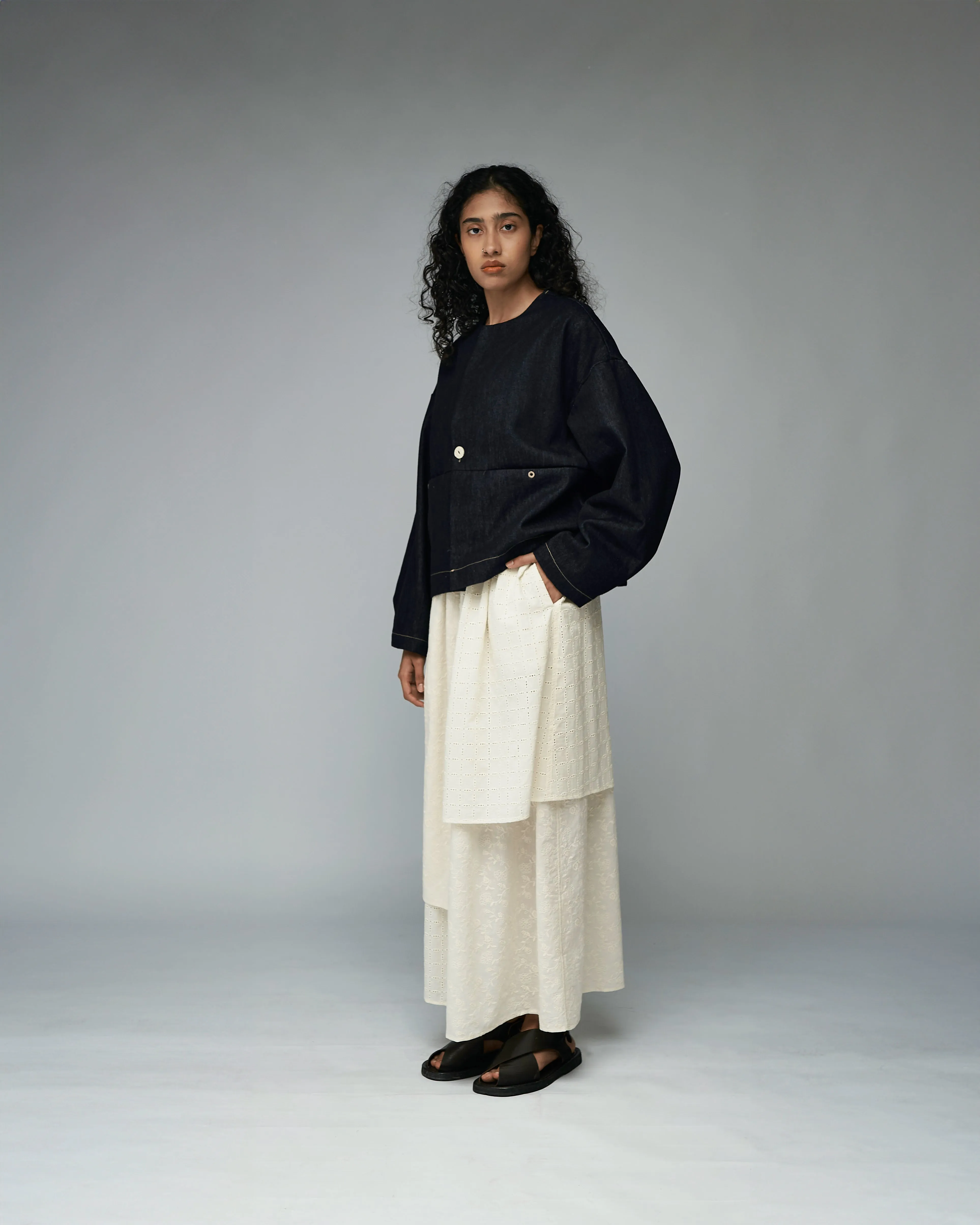 Women: The Layered Skirt (Floral Embroidery)