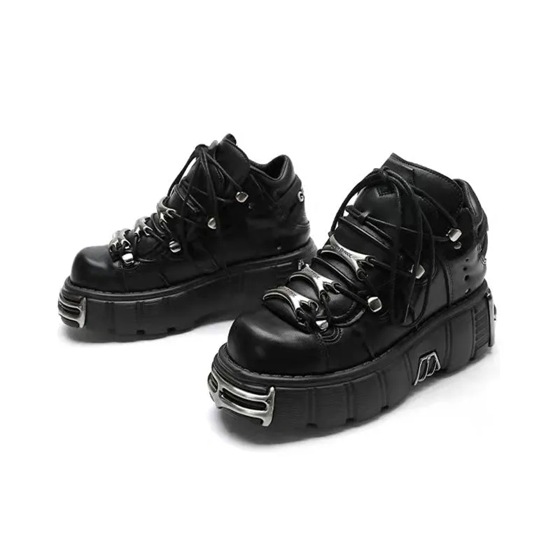 Y2K Dark Punk Platform Shoes