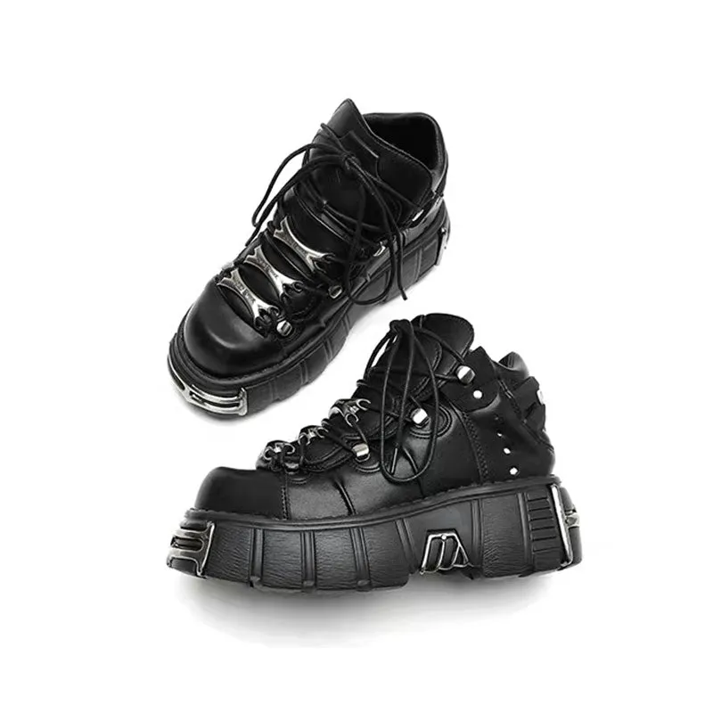 Y2K Dark Punk Platform Shoes