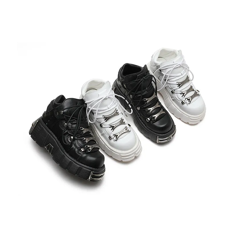 Y2K Dark Punk Platform Shoes