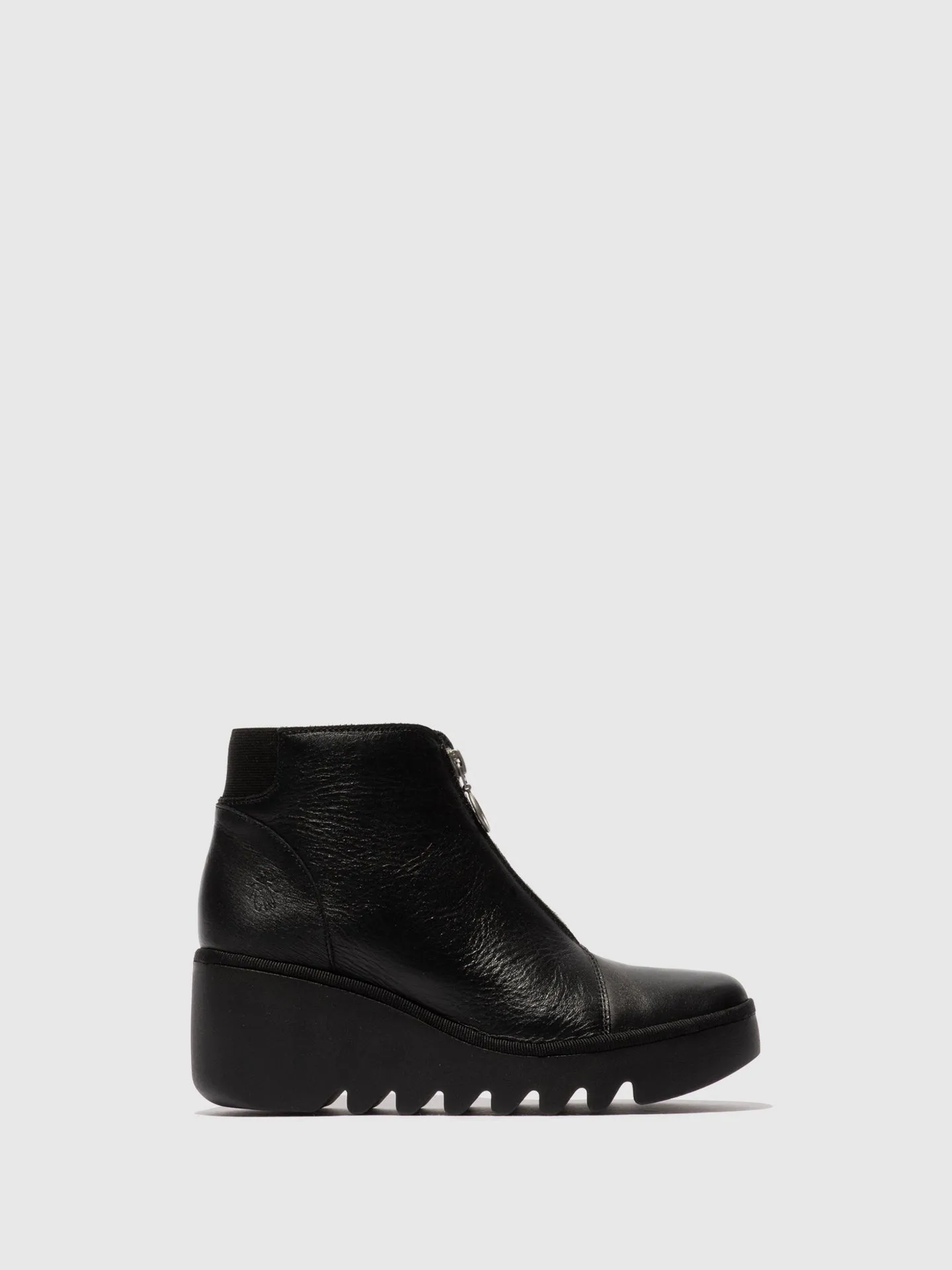 Zip Up Ankle Boots BAAZ537FLY DUBLIN BLACK