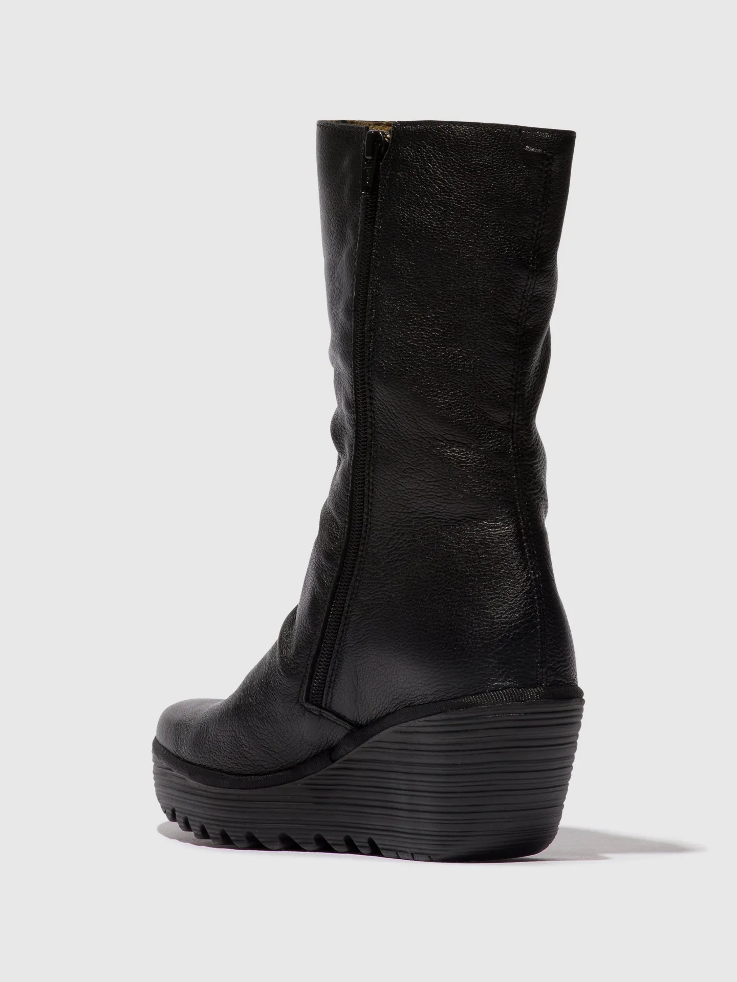 Zip Up Ankle Boots YEMY408FLY BLACK